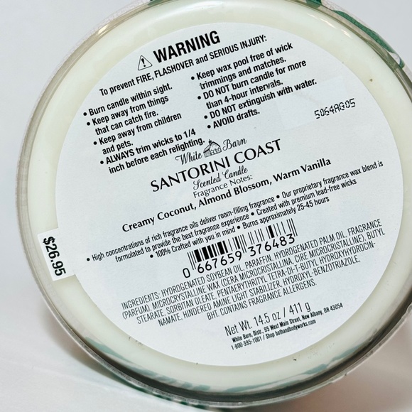 SANTORINI COAST 3 Wick Candle - Picture 2 of 3